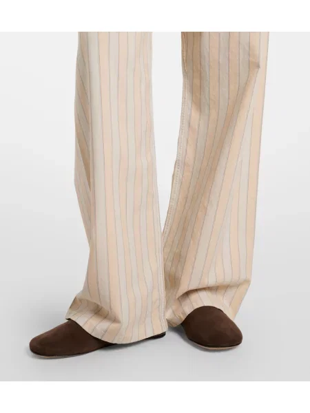 Pantaloni Maison Margiela cu dungi bej