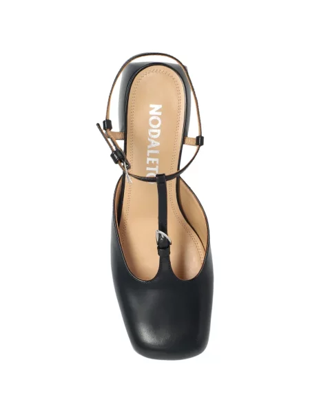 Pantofi cu toc Nodaleto din piele cu cataramă negru