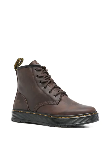 Botine Dr. Martens cu șireturi din piele maro