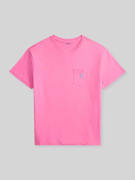 T-shirt o kroju regular fit z czystej bawełny Polo Ralph Lauren różowa