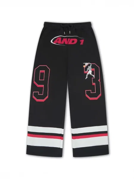 Kalhoty červená / černá bílá