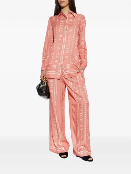 Cămașă Balmain cu imagine roz