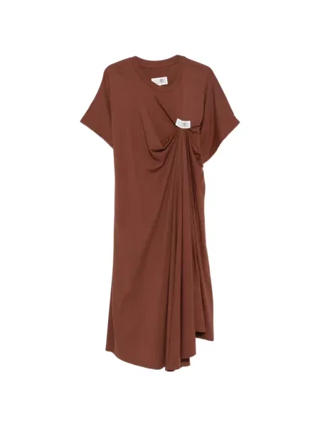 Midi ruha Mm6 Maison Margiela autogrammal barna