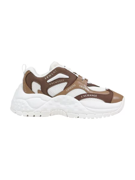 Sneakersy Armani Exchange skórzane białe