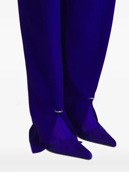 Pantaloni Mugler plisate albastru
