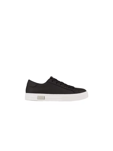 Sneakersy Armani Exchange skórzane czarne