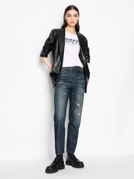 Бойфренди Armani Exchange синій