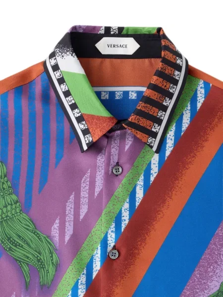 Cămașă Versace cu imagine albastru
