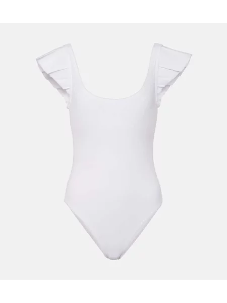 Plavky Karla Colletto s volány bílé