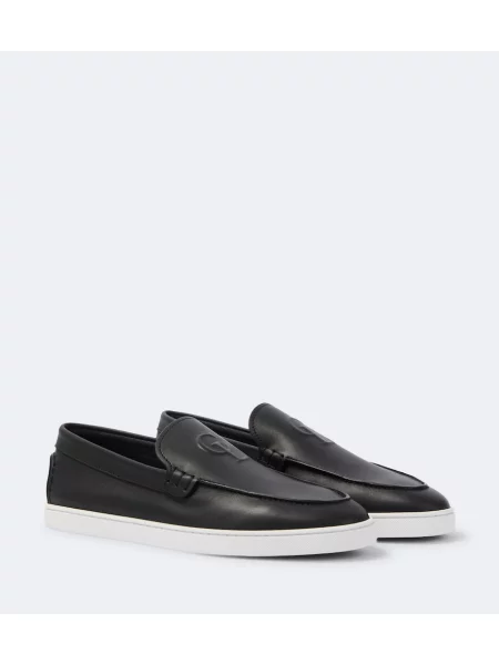 Chiloți Christian Louboutin din piele slip-on negru