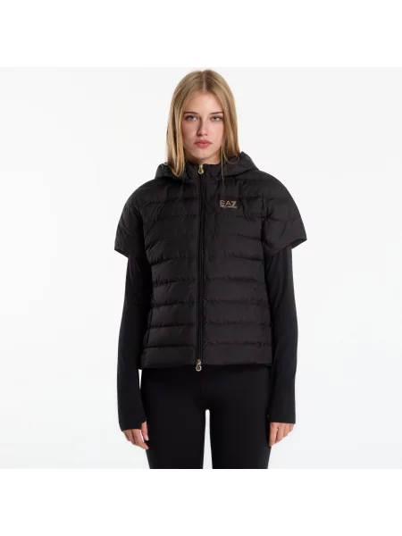 Péřová bunda Ea7 Emporio Armani černá