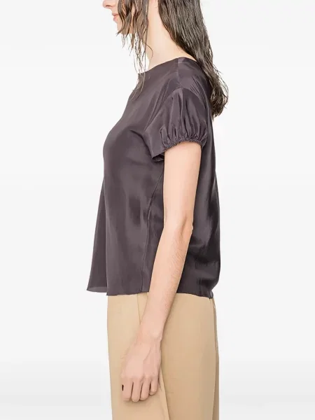 Tricou Susanne Bommer de mătase gri