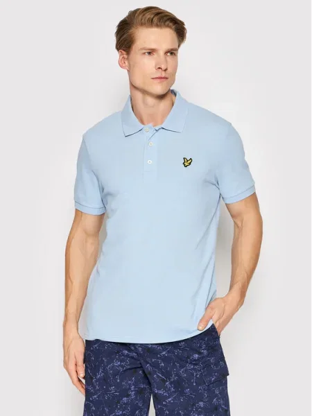 Lyle & Scott Tricou polo Plain celest albastru