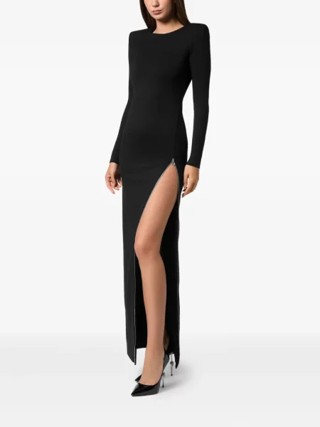 Rochie maxi Philipp Plein lungă de costum negru
