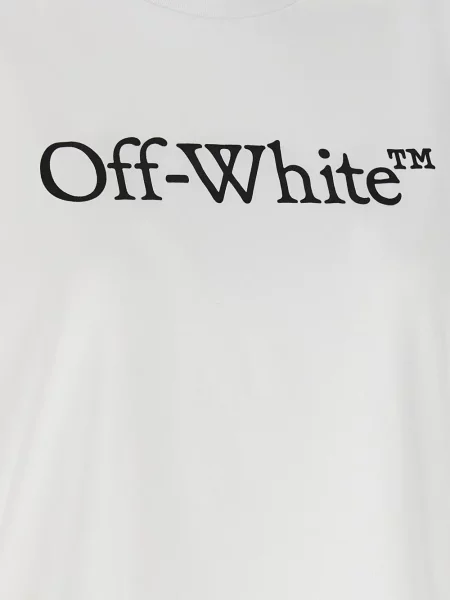 Tricou Off-white cu autograf alb