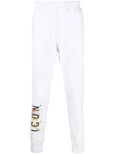 Pantaloni Dsquared2 cu imagine alb