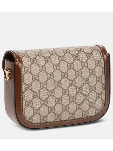 Usnjena torbica Gucci Horsebit bež