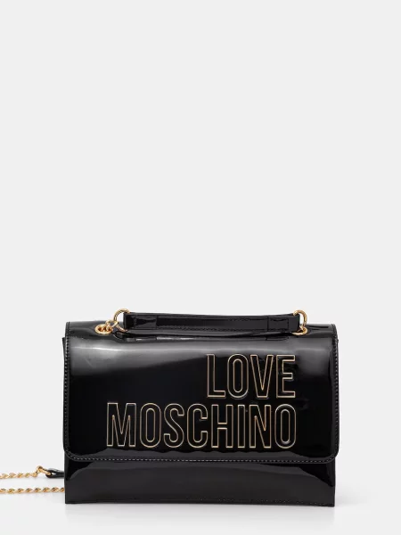 Love Moschino crossbody torbica iz umetnega usnja črna