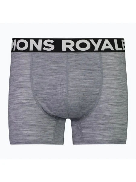 Pánske termo boxerky Mons Royale Hold em Shorty Merino grey heather sivá