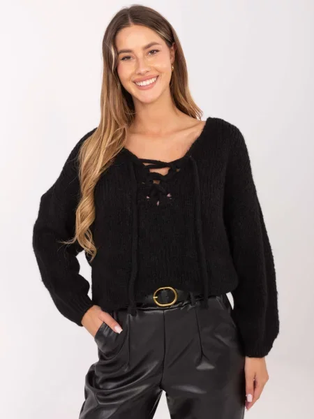 Pulover Italy Moda negru