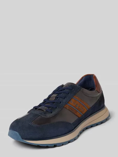 Sneakersy ze skóry model Timon' Bugatti granatowe