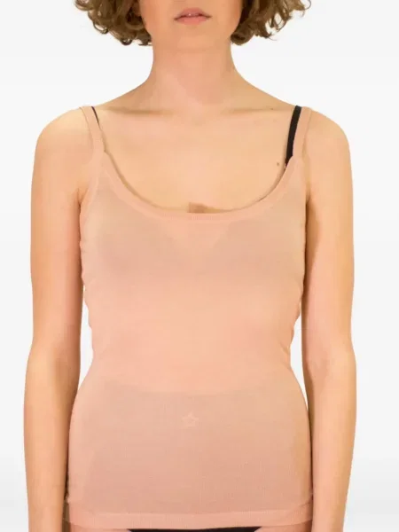 Top La Rose cu decolteu rotund roz