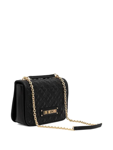 Prošívaná crossbody kabelka Love Moschino černá