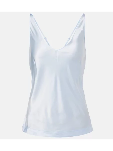 Top Dorothee Schumacher de mătase albastru