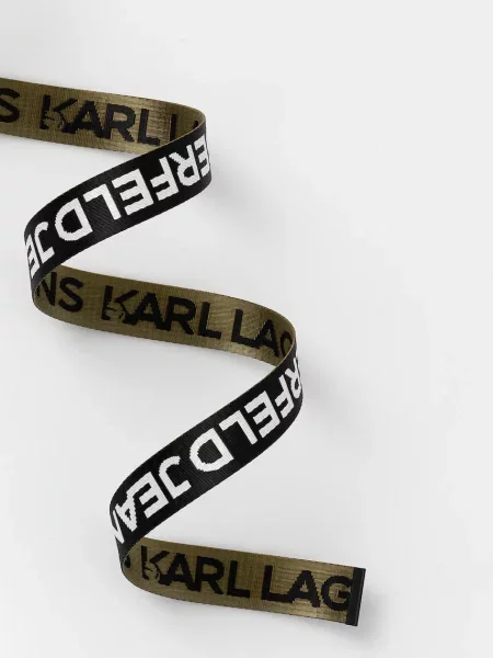 Двосторонній ремінь Karl Lagerfeld Jeans зелений