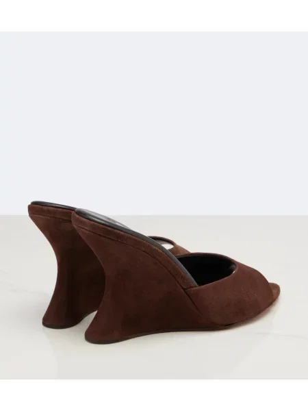 Mules Aquazzura iz semiša s polno peto rjava