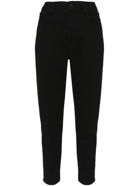 Blugi Lauren Ralph Lauren cu talie înaltă negru