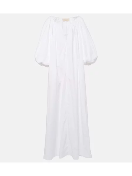Rochie maxi Adriana Degreas de costum alb