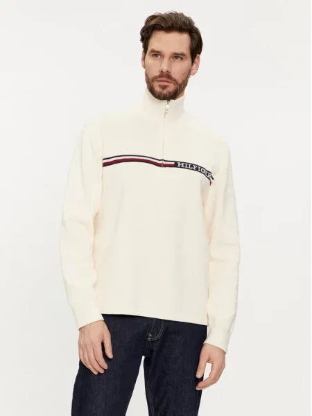 Tommy Hilfiger Džemper Global Stripe bež