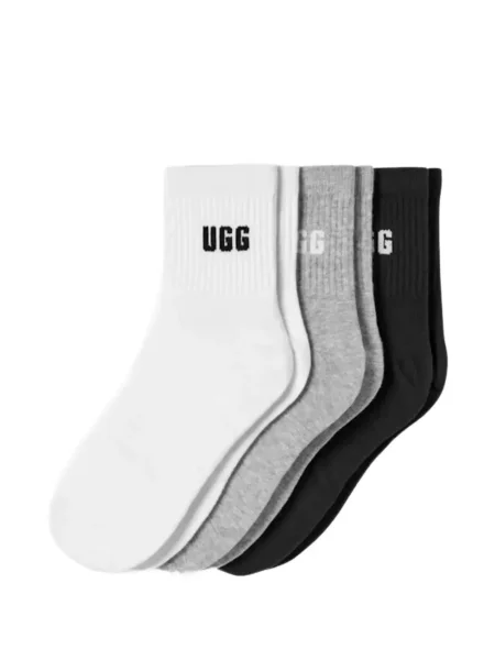 Плетени чорапи Ugg с автограф бяло