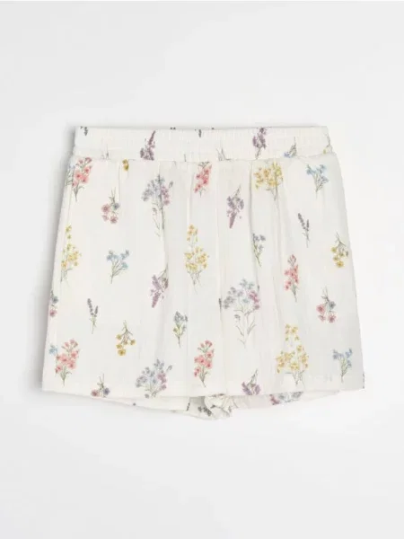 Муслінові шорти з з квітковим принтом різнобарвний