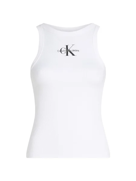 Tank top Calvin Klein Jeans Monologo Rib Tank Top White XS biela