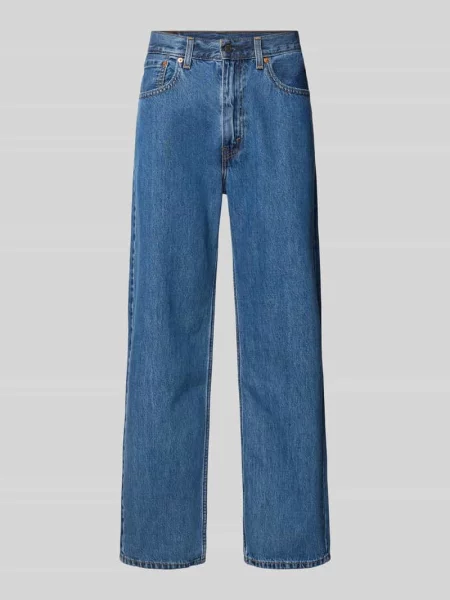 Jeansy o kroju straight fit z czystej bawełny model Levi's niebieskie