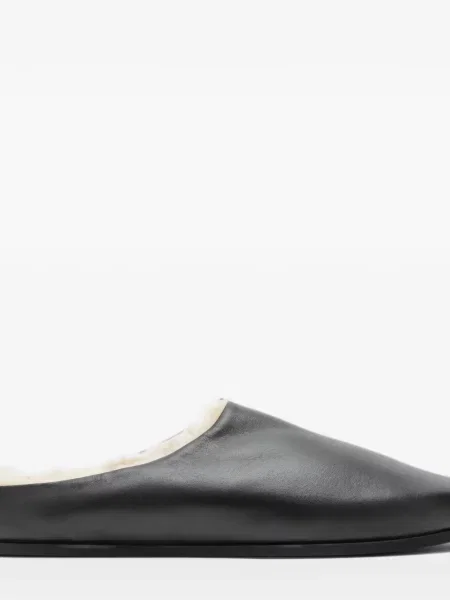 Sandale Dear Frances din piele de oaie negru