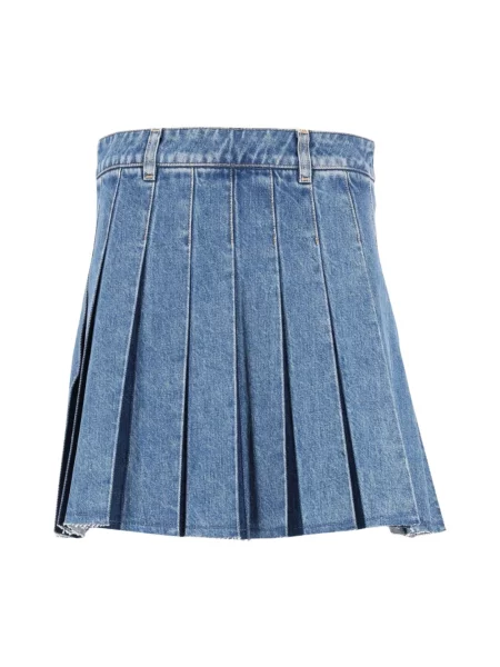 Spódnica jeansowa Maison Kitsune niebieska