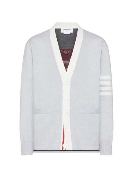 Cardigan Thom Browne tricotate gri