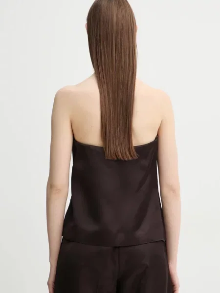 A.L.C. bluzka gładka brązowy