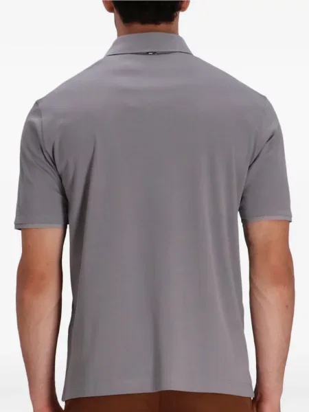 Scurt tricou polo Herno gri