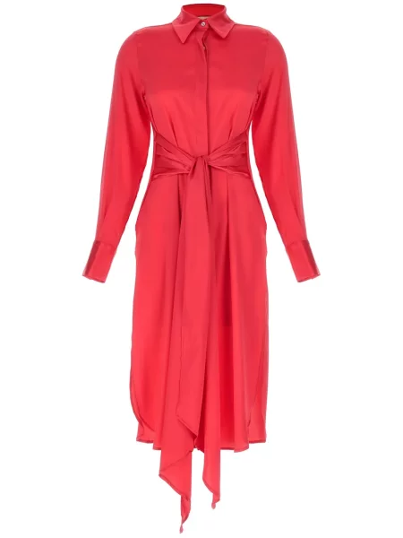 Rochie tip cămașă Le Twins de costum roz