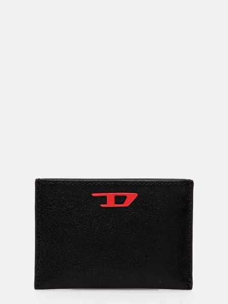 Usnjen etui za kartice Diesel RAVE CARD CASE črna