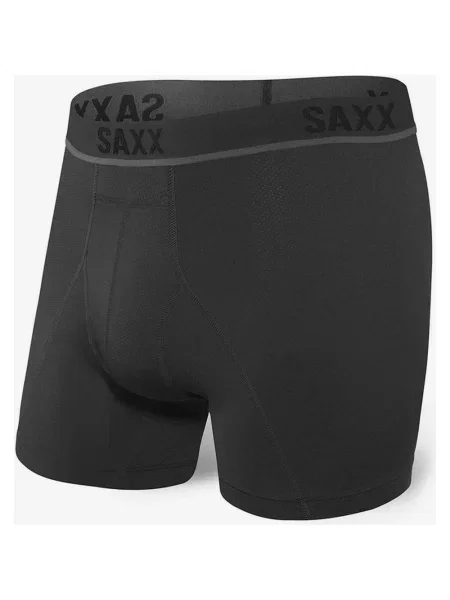 Bokserki SAXX Kinetic HD Brief w kolorze czarno-szarym S czarne