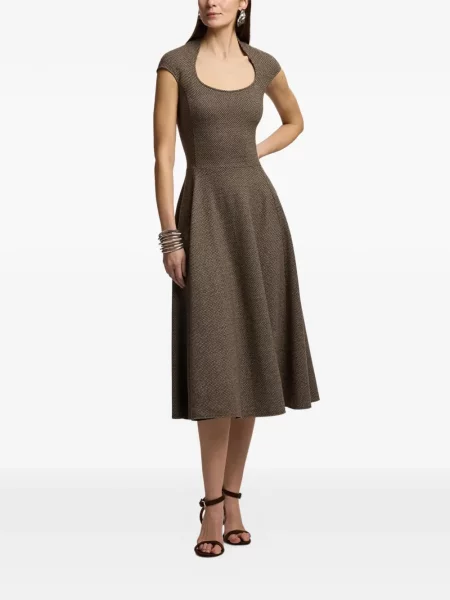 Scurt rochie midi Ralph Lauren Collection maro