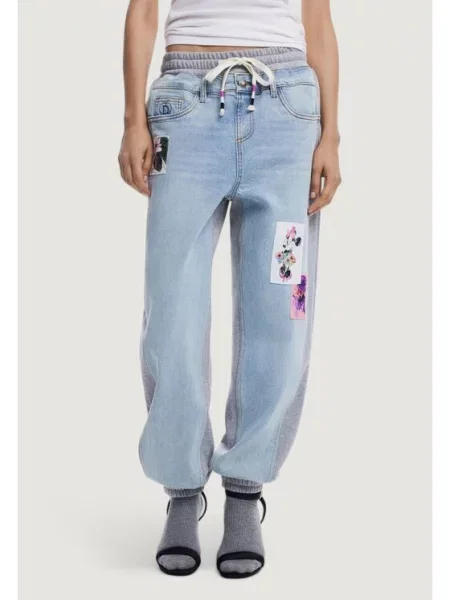 Desigual Traperice DENIM_MINNIE Baggy Fit plava