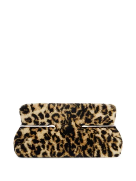 Geantă plic Givenchy cu model leopard din piele de oaie