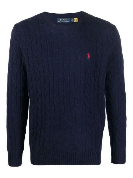 Șosete Polo Ralph Lauren cu broderie în carouri plisate albastru