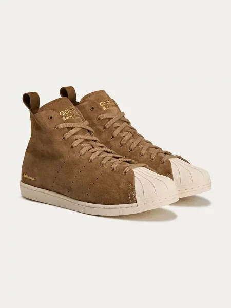 Σουέτ αθλητικά παπούτσια adidas Originals x WB Superstar Hi πολύχρωμο